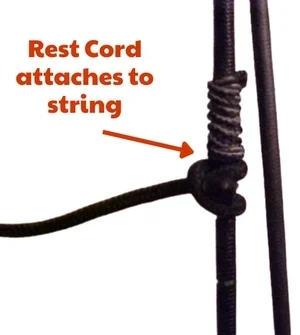Rest Cord attaches to string