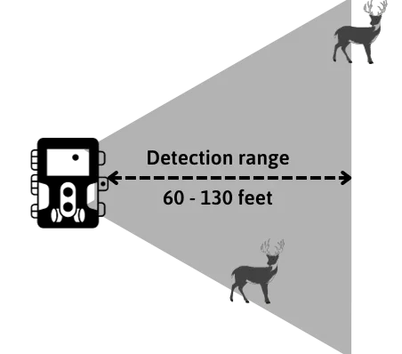 trail camera detection range