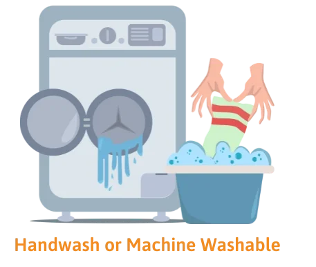 handwash or machine washable